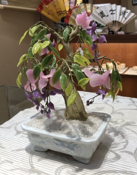 Glass bonsai wisteria