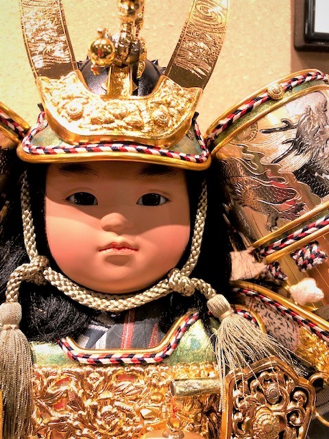 Samurai doll dressed in armor