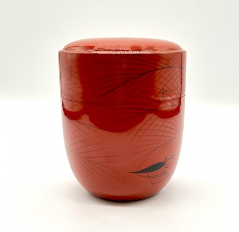 Natsume,Tea container, Crane, pine tree and a turtle