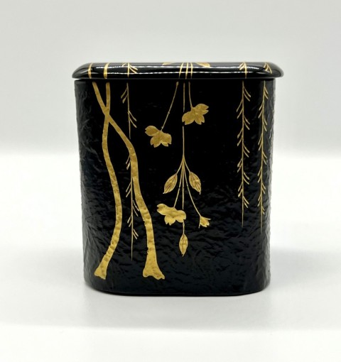 Natsume,Tea container, Willow and cherry blossoms