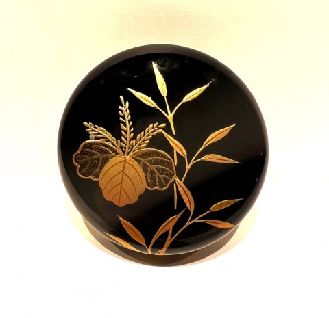 Natsume,Tea container, Paulownias and bamboos