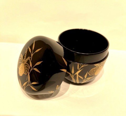 Natsume,Tea container, Paulownias and bamboos