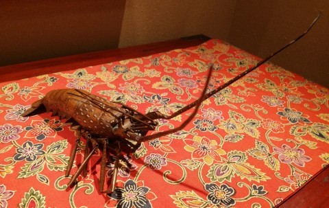 Movable copper figurine　Spiny lobster