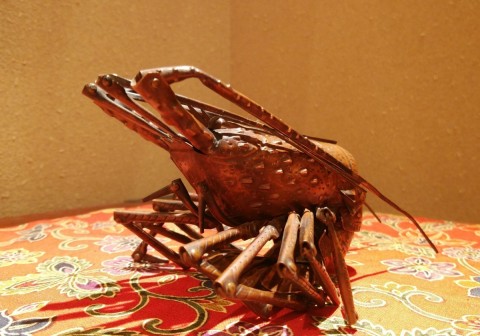 Movable copper figurine　Spiny lobster